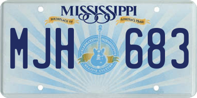 MS license plate MJH683