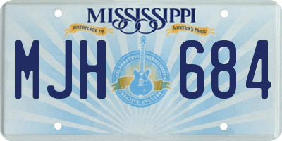 MS license plate MJH684