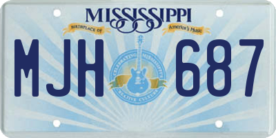 MS license plate MJH687