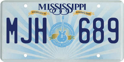 MS license plate MJH689