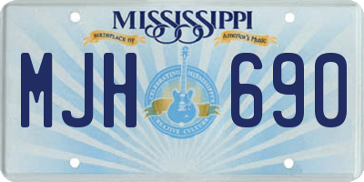 MS license plate MJH690