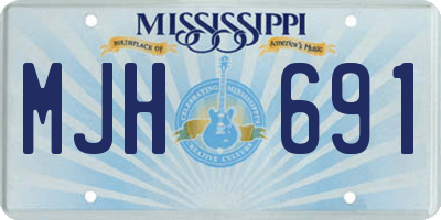 MS license plate MJH691