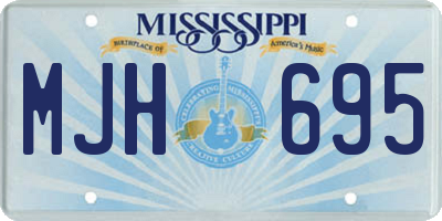 MS license plate MJH695