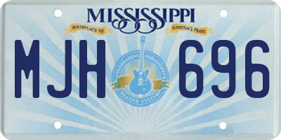 MS license plate MJH696