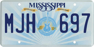 MS license plate MJH697