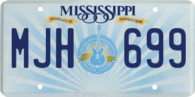 MS license plate MJH699