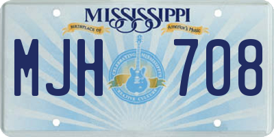 MS license plate MJH708