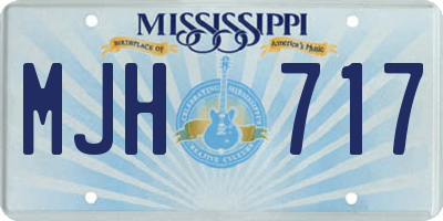 MS license plate MJH717