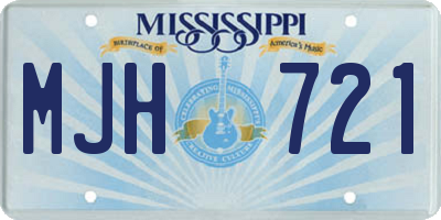 MS license plate MJH721