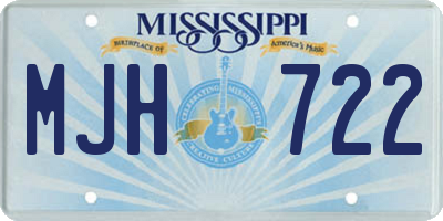 MS license plate MJH722