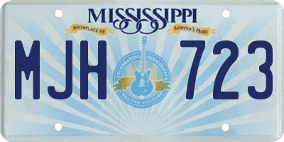 MS license plate MJH723