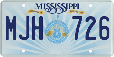 MS license plate MJH726