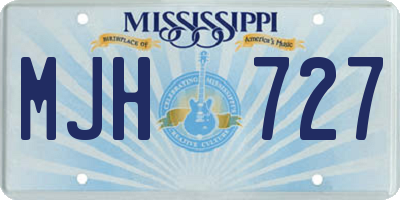 MS license plate MJH727