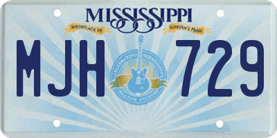 MS license plate MJH729
