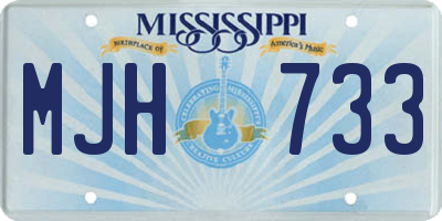MS license plate MJH733