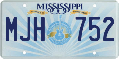 MS license plate MJH752