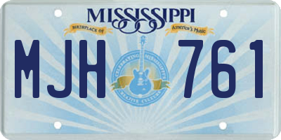 MS license plate MJH761