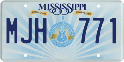 MS license plate MJH771