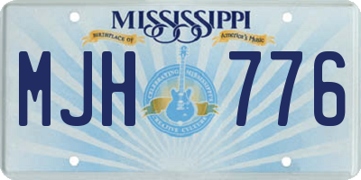 MS license plate MJH776