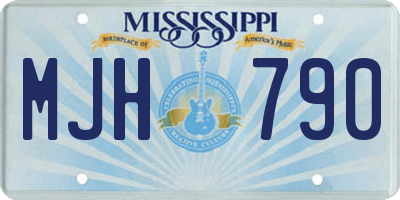MS license plate MJH790