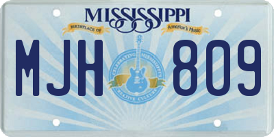 MS license plate MJH809