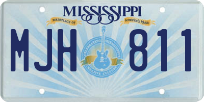 MS license plate MJH811