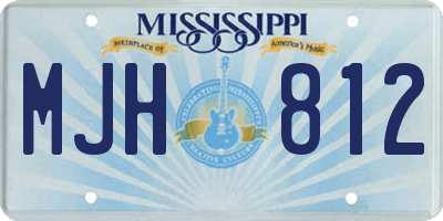 MS license plate MJH812