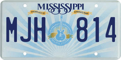 MS license plate MJH814
