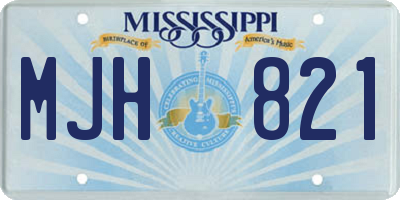 MS license plate MJH821