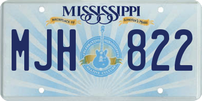 MS license plate MJH822