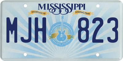 MS license plate MJH823