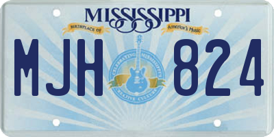 MS license plate MJH824