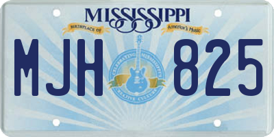 MS license plate MJH825