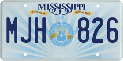 MS license plate MJH826