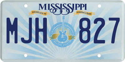 MS license plate MJH827