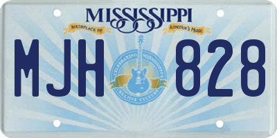 MS license plate MJH828