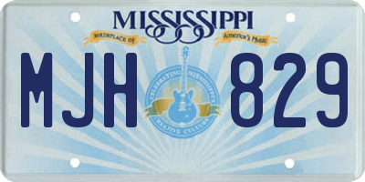 MS license plate MJH829