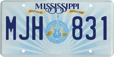 MS license plate MJH831