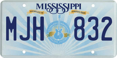 MS license plate MJH832