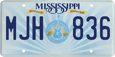 MS license plate MJH836