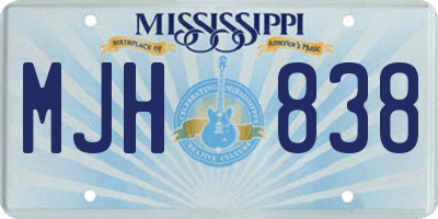 MS license plate MJH838