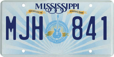 MS license plate MJH841