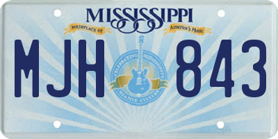MS license plate MJH843