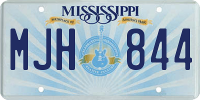 MS license plate MJH844
