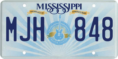 MS license plate MJH848