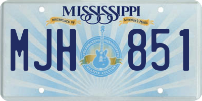 MS license plate MJH851