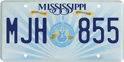 MS license plate MJH855