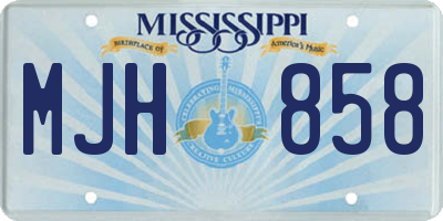 MS license plate MJH858