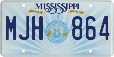 MS license plate MJH864