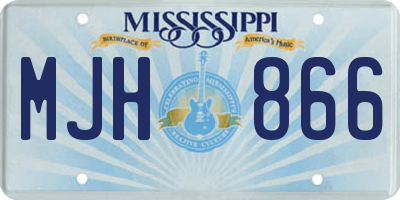 MS license plate MJH866